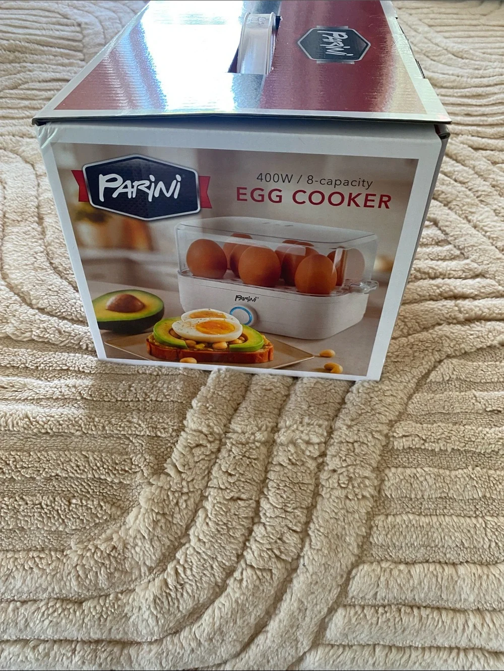 Parini Egg Cooker - White with Clear Lid